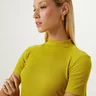222403003 0005 010 t shirt rib gola alta verde lemon pepper