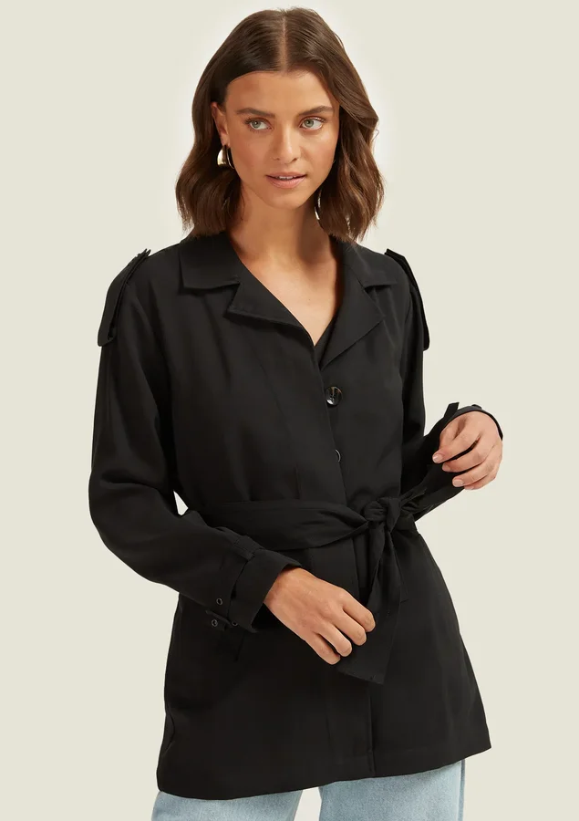 PARKA UTILITARIA SHOULDER PRETO
