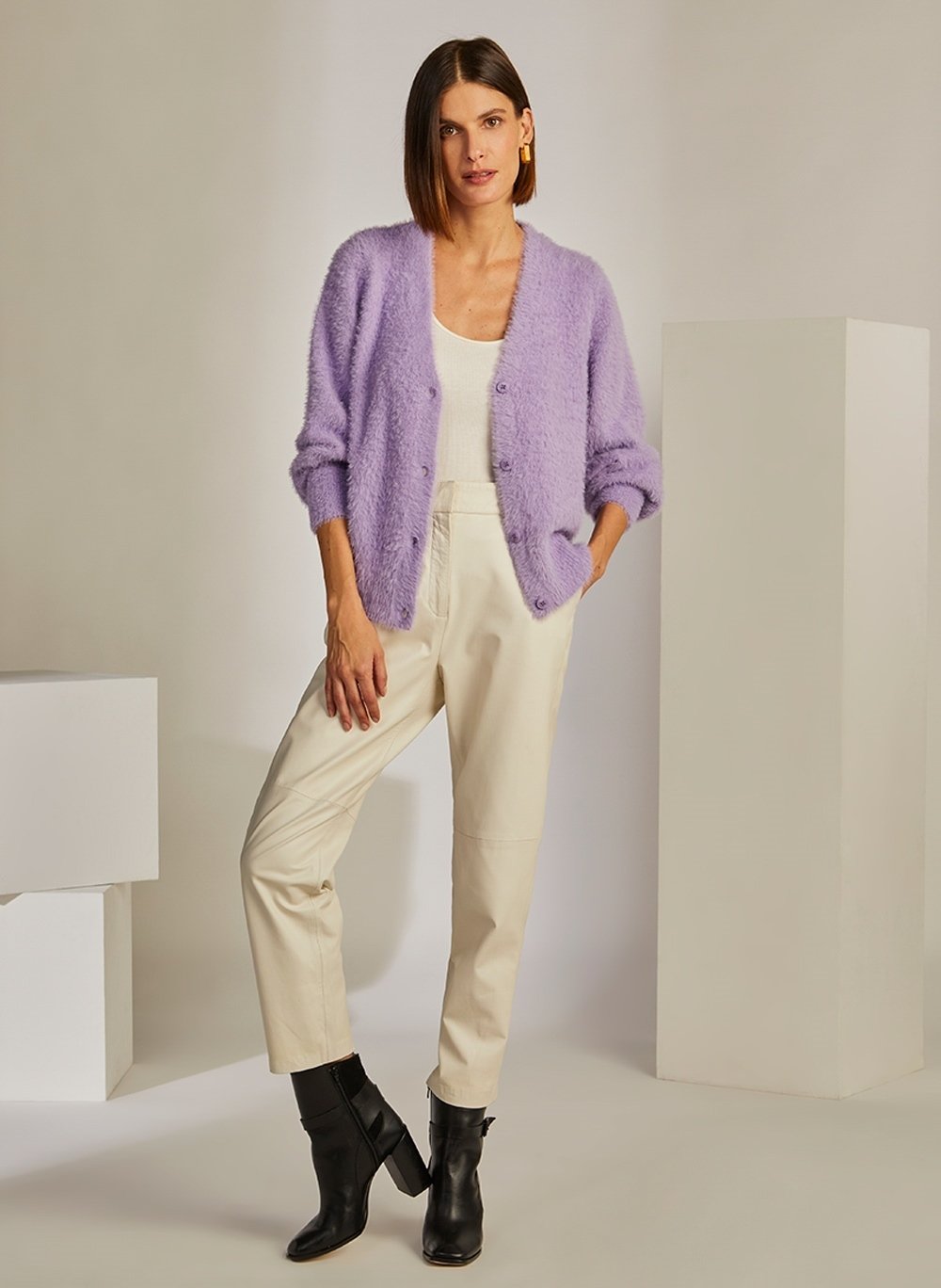 CARDIGAN GIO II LE LIS BLANC LILAS CARDIGAN GIO II LE LIS BLANC LILAS