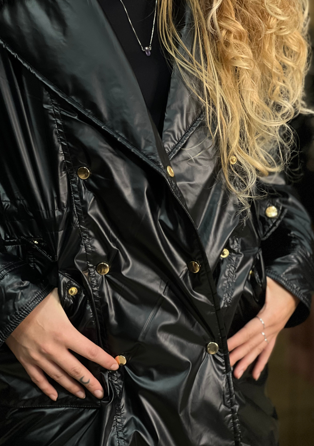 CASACO PARKA NYLON PATRICIA AZZ PRETO