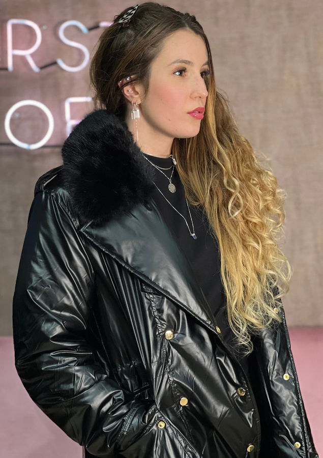 【週末限定セール】Azitzia The power parka グースダウン CASACO PARKA NYLON PATRICIA AZZ PRETO