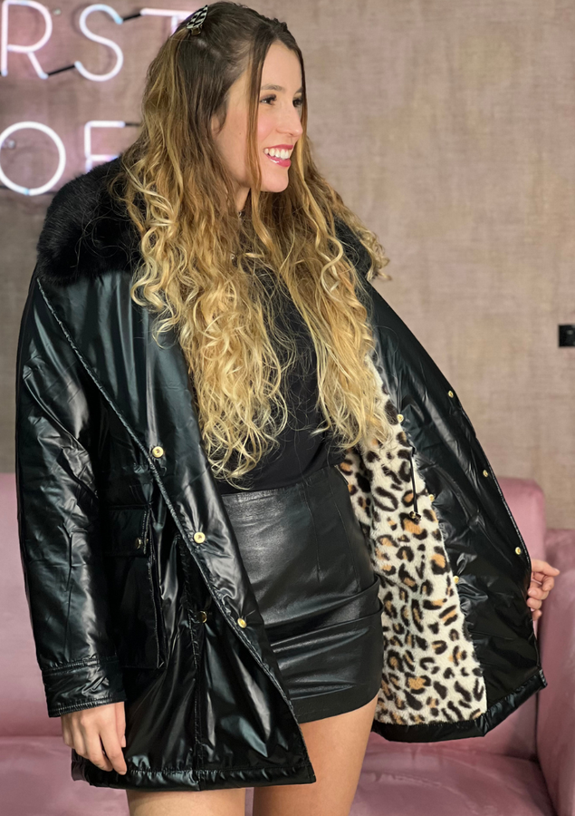 【週末限定セール】Azitzia The power parka グースダウン CASACO PARKA NYLON PATRICIA AZZ PRETO
