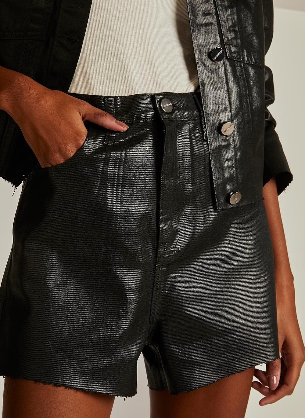 SHORTS PAULA DALTON LE LIS BLANC PRETO