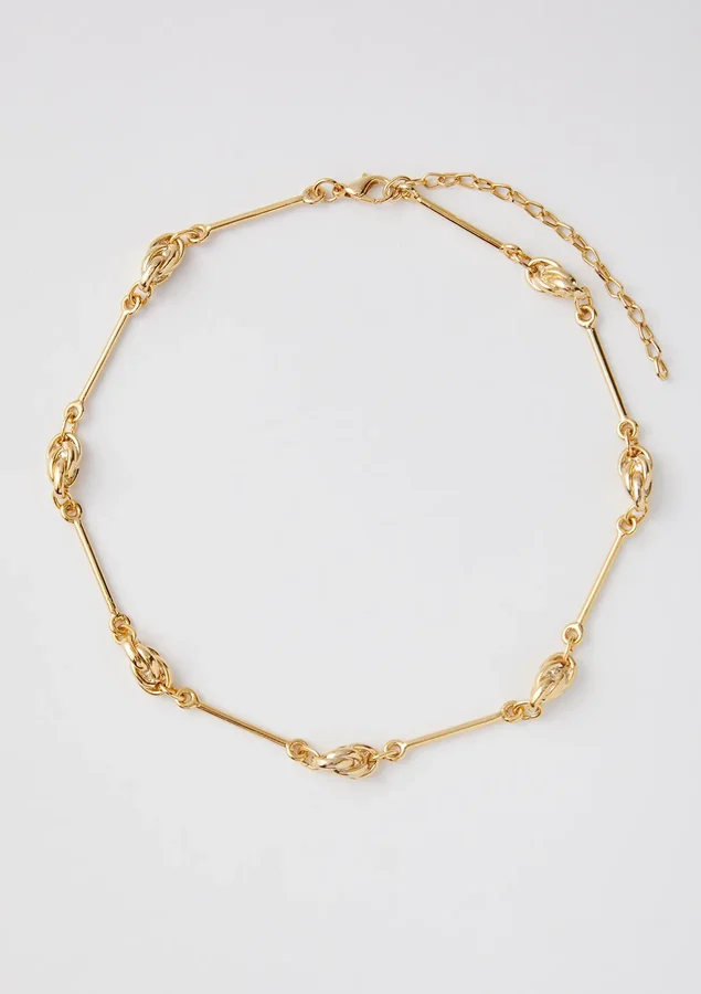 232267006 0212 010 colar curto elos metal dourado