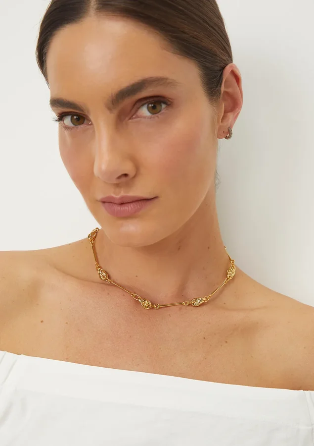 232267006 0212 040 colar curto elos metal dourado