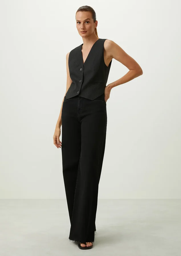 241373009 1120 050 calca black jeans wide cintura media