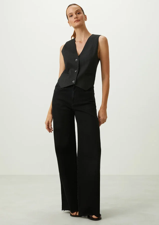 241373009 1120 030 calca black jeans wide cintura media