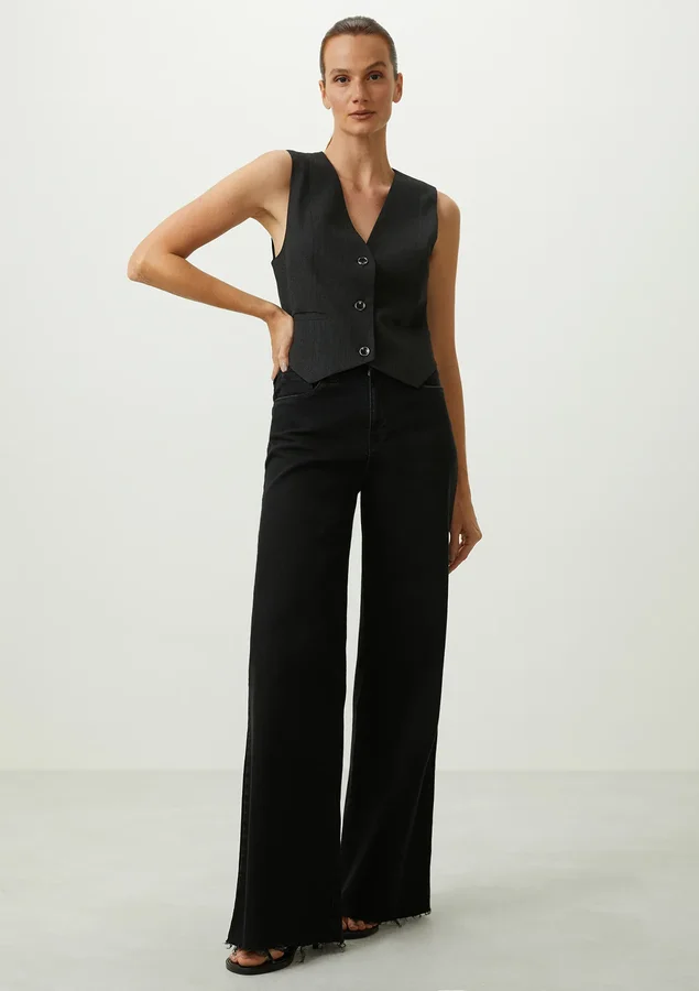 241373009 1120 010 calca black jeans wide cintura media